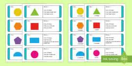 2D & 3D Shape Riddles Cards Game - Maths Resource For Kids