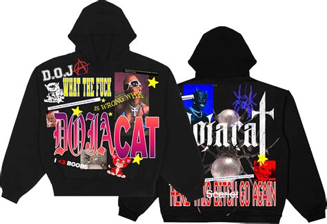 Amazon.com: Doja Cat Official The Scarlet Tour Merch Hoodie, Black ...