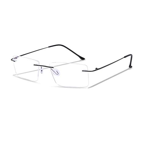 Redex Titanium Glasses Frame, Rimless Frameless Eyeglasses for Men and ...