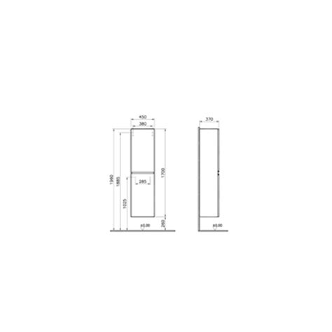 BIM objects - Free download! Tall Unit - With Door, 45cm - Memoria ...