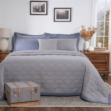 Buy MASPAR Cotsmere Cotton 8Pcs Striped Double Bed-In-A-Bag Set from ...