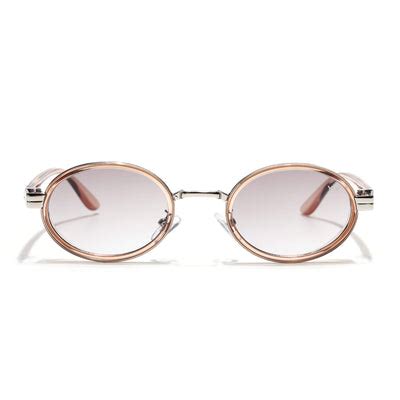Bob | Golden Oval Sunglasses | Black Lens - MG5182