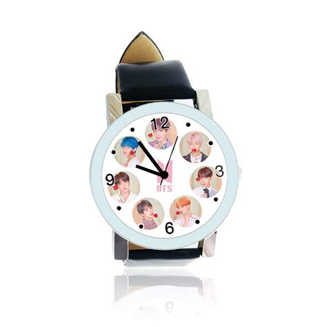 Cianowegy Kpop BTS Bantan Boys Blackpink Watch Casual Leather Quartz ...