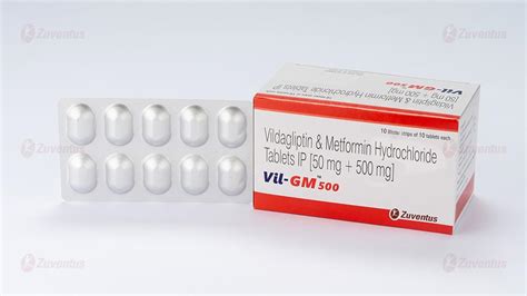 VIL GM 500 Tablets | Anti-diabetic | Vildagliptin & Metformin Hydrochloride