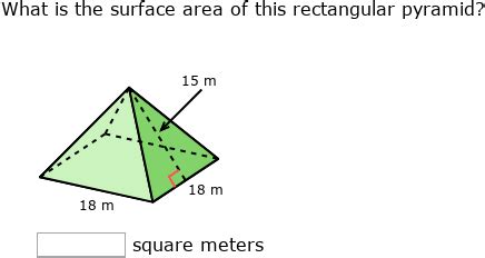 Image result for Find Surface Area of Rectangular Pyramid