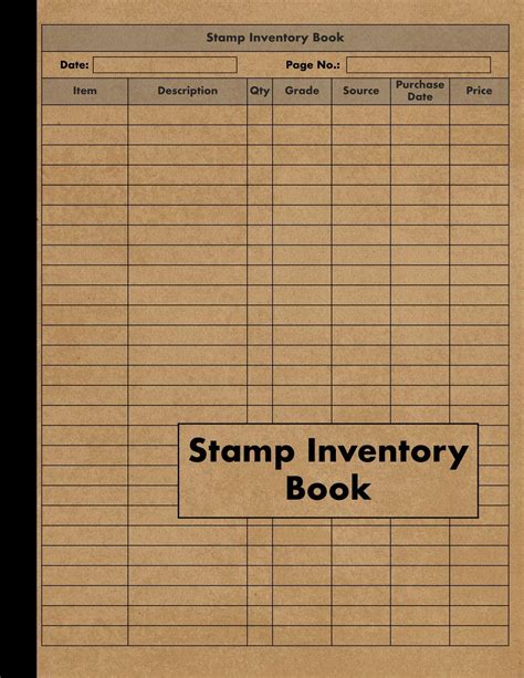 Stamp Inventory Book: Collectors Stamp Log Book for Cataloging ...
