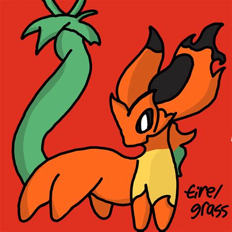 Fire/grass pokemon done! [it may have 5 legs/arms, but it actually uses ...