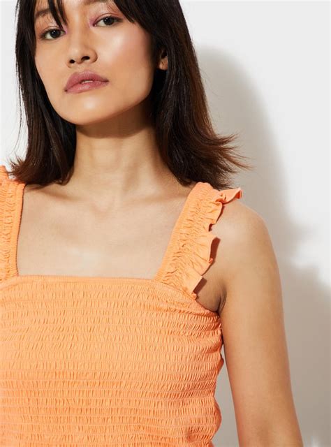 Buy URB_N Women Smocked Cropped Top Online at just Rs. 599.0 ...