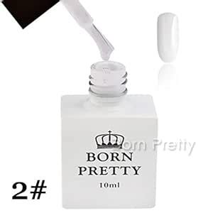 Buy 1 Bottle 10ml Born Pretty White Nail Gel Polish Soak Off UV Polish ...