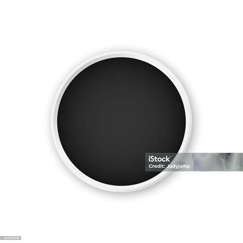 Round Paper Vector Empty Black Paper Plate Vector Round Plate ...
