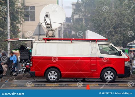 Digital Satellite News Gathering DSNG Van Editorial Stock Photo - Image ...