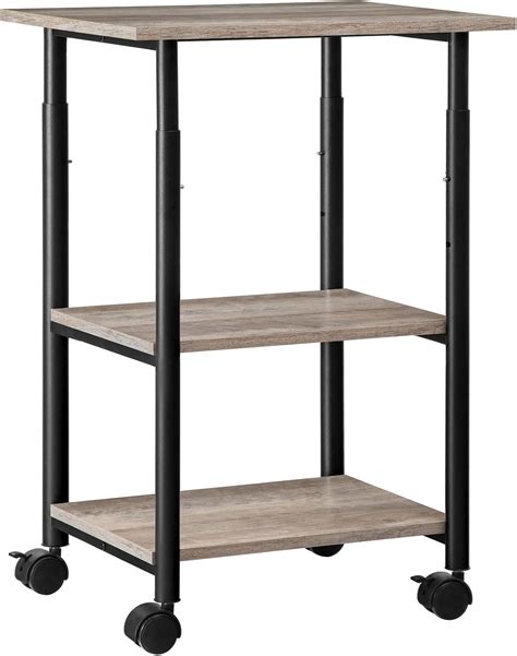 Buy HOOBRO Printer Stand, 3-Tier Printer Table, Rolling Cart Under Desk ...