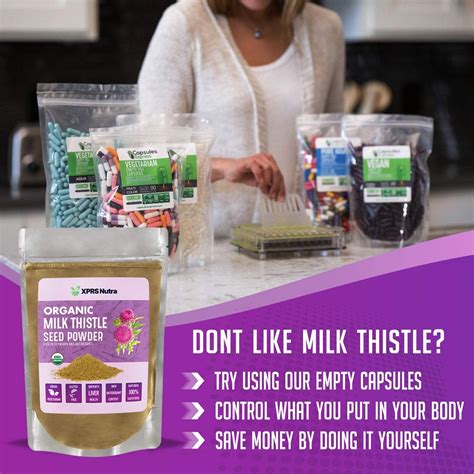 XPRS Nutra Organic Milk Thistle Seed Powder - Rich in Silymarin - Liver ...