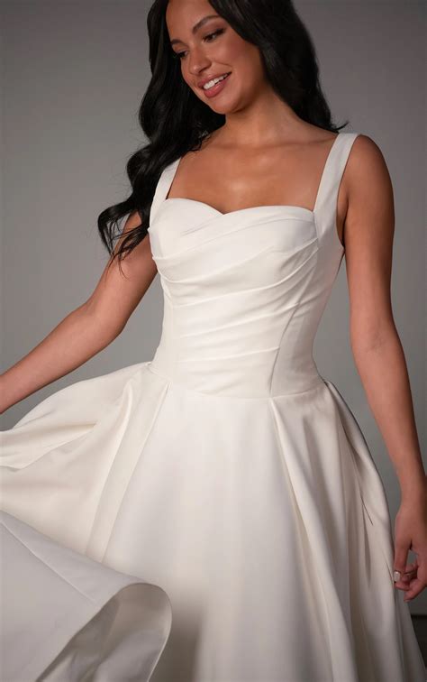 Plus Size Sweetheart Wedding Dress with Satin A-Line Skirt