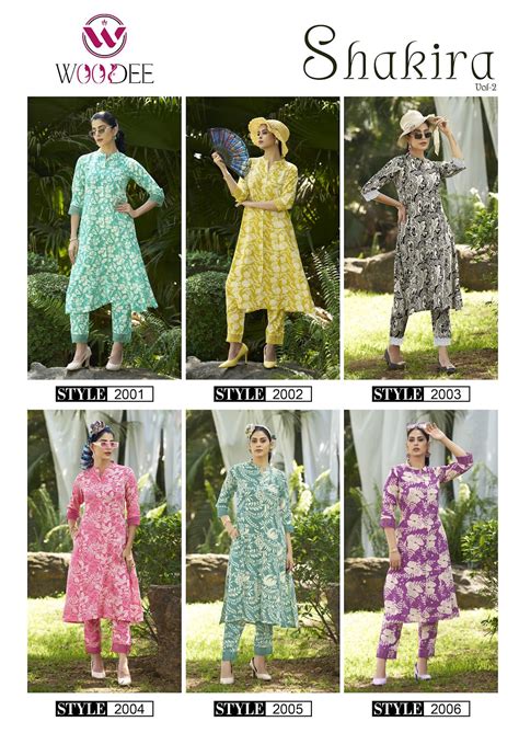 Shakira Vol 2 Woodee Reyon Co Ord Set Supplier India – Kavya Style Plus