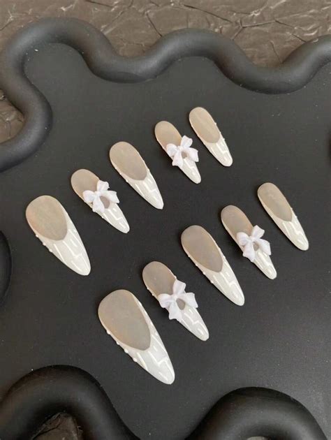 Armadura vestível artesanal de chamar a atenção, 10 peças, laço branco ...