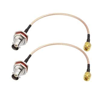 Superbat SMA Male to BNC Female Bulkhead RG316 50ohm Coax Cable 15cm ...
