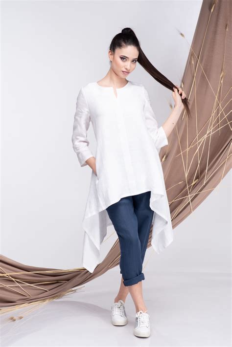 Long Sleeve Linen Tunic - ALLSEAMS