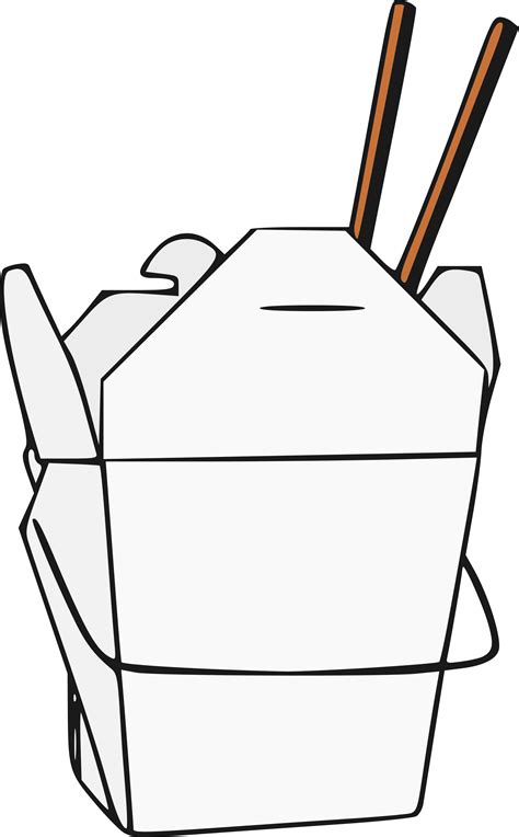 Take Out Container Chinese Food Drawing