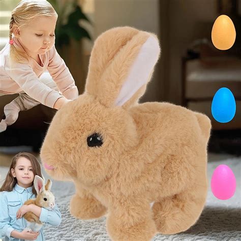 Easter My Realistic Bunny Toy, Interactive Bunny Easter Decoration ...