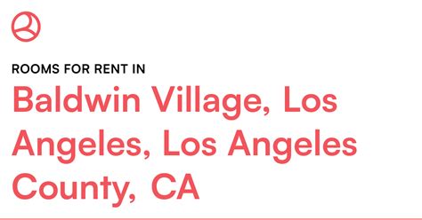 Baldwin Village, Los Angeles, Los Angeles County, CA... - Roomies.com