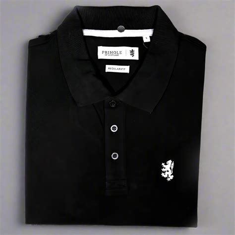Black Golf Shirt | Pringle | Cotton | Omar's Tailors (1057) - Omar's ...