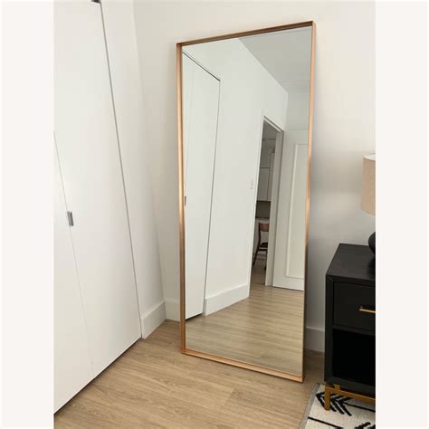 West Elm Deep Frame Metal Floor Mirror - AptDeco