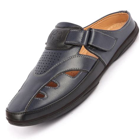 FAUSTO FST FOSMS-2005 BLUE-41 Men's Blue Back Open Laser Cut Slip On ...