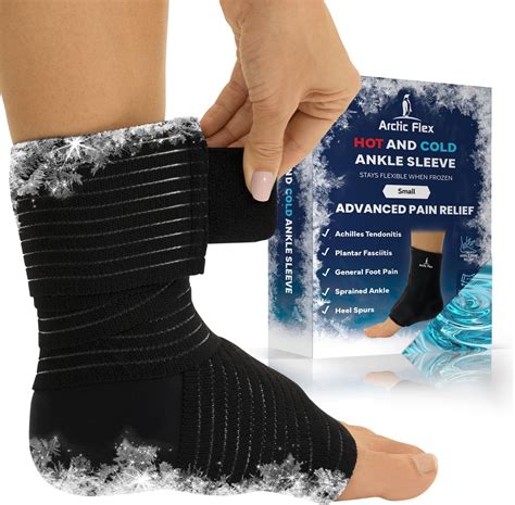 Amazon.com: Comfpack Ankle Ice Pack Wrap for Swelling, Reusable Hot Cold Compression Gel Foot ...
