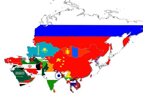 Flags Of Asia Map