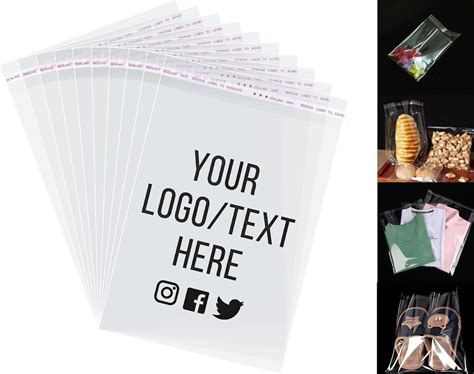 Amazon.com: Custom Clear Resealable Cellophane Bags,Personalized ...