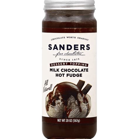 Sanders Dessert Topping, Milk Chocolate Hot Fudge (20 oz) Delivery or ...