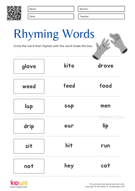 Rhyming Words for Kids - Kidpid