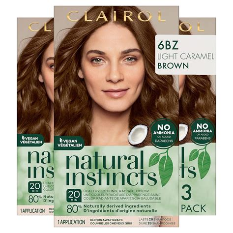 Clairol Natural Instincts, 6BZ / 12A Navajo Bronze Light Caramel Brown ...