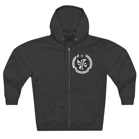 Dominican Order Logo Unisex Premium Full Zip Hoodie Coat of Arms, Order of Preachers, Catholic ...