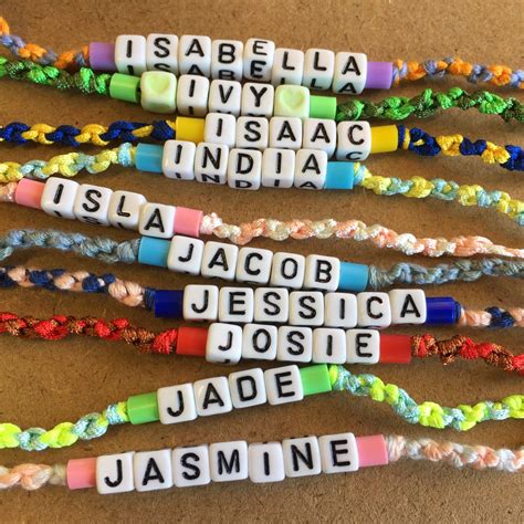 Friendship Bracelets With Names Tutorial