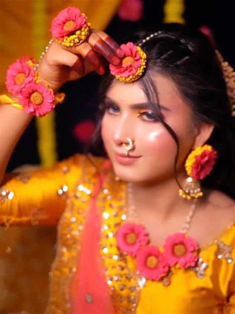 LAMANSH Bridal Sunflower Artificial Flowers Floral 🌸 Jewellery Set for ...