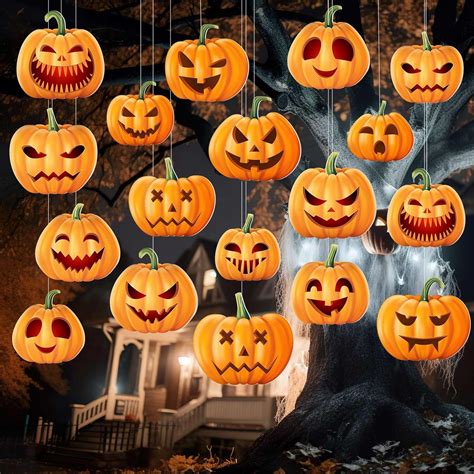Amazon.com : Soaoo 12 Pcs Halloween Decoration Outdoor Hanging Double ...