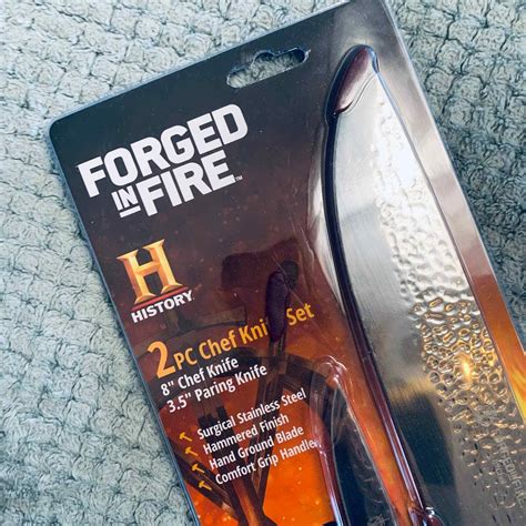 Buy FORGED IN FIRE History Chef and Carving Knife/Fork Set NIB Online ...