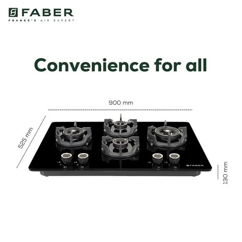 Faber Experia 90 cm 4 Burner Cooktop and Hob HT 904 ALU AI FFD - Better ...