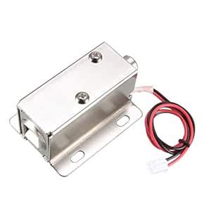uxcell DC 24V 0.15A 8.5mm Electromagnetic Solenoid Lock Assembly for ...