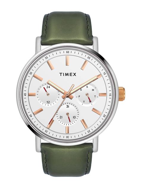 Timex Men Brass Dial & Leather Straps Analogue Watch TWEG20015 - Price ...