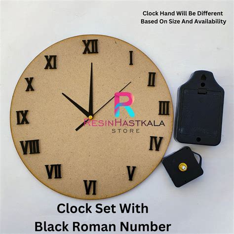 Black Roman Number Clock Set – Resinhastkala Store