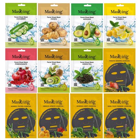 Buy MasKing Beauty Facial Sheet Mask, 7pcs | Charcoal Sheet Mask, 5pcs ...