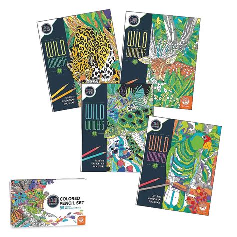 MindWare Wild Wonders Color By Number Book Set With | Ubuy India