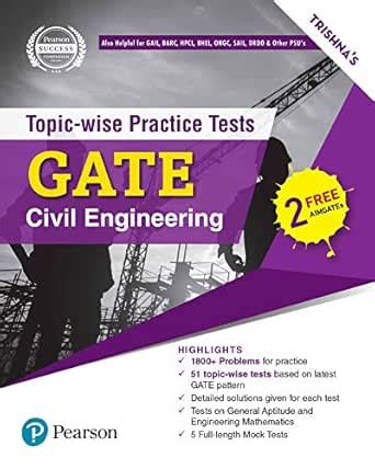 GATE (Civil Engineering) : Topic-wise practice tests (including 5 full ...