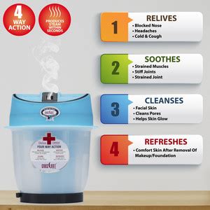 CRESCENT Delux Steam Inhaler 4 Way Action ( Stay Healthy Look Beautiful ...