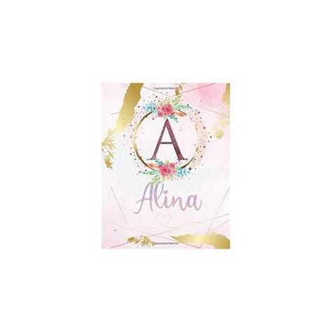 Buy Alina: Personalized Sketchbook with Letter A Monogram & Initial ...