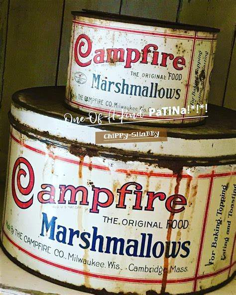 Vintage Campfire Marshmallow Tins Upcycled Craft