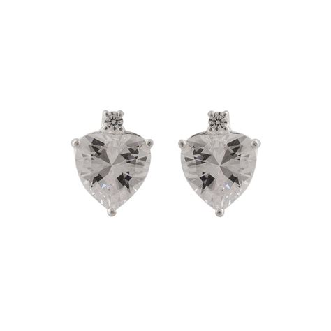 Heart-Shape Beautiful 925 Sterling Silver Earrings – VOYLLA